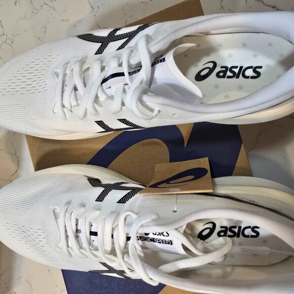 Asics Magic Speed 4 Running White Black 1011B875-101 Men's Size 12 NEW - Picture 6 of 14
